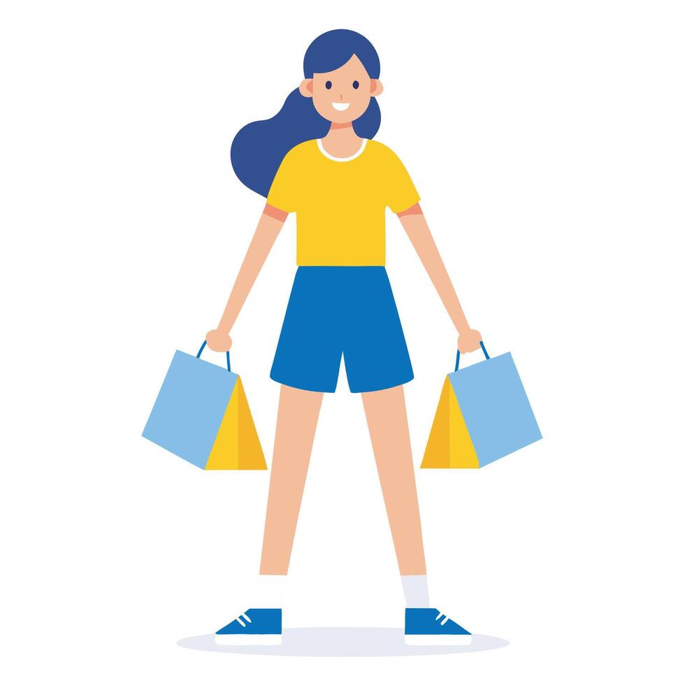 Artistic representation of young lady vector