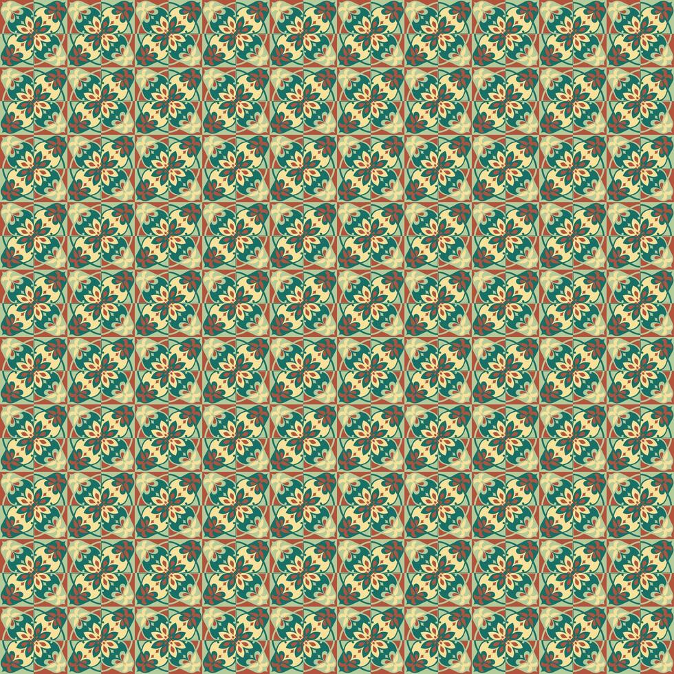 A green and brown pattern with squares vector
