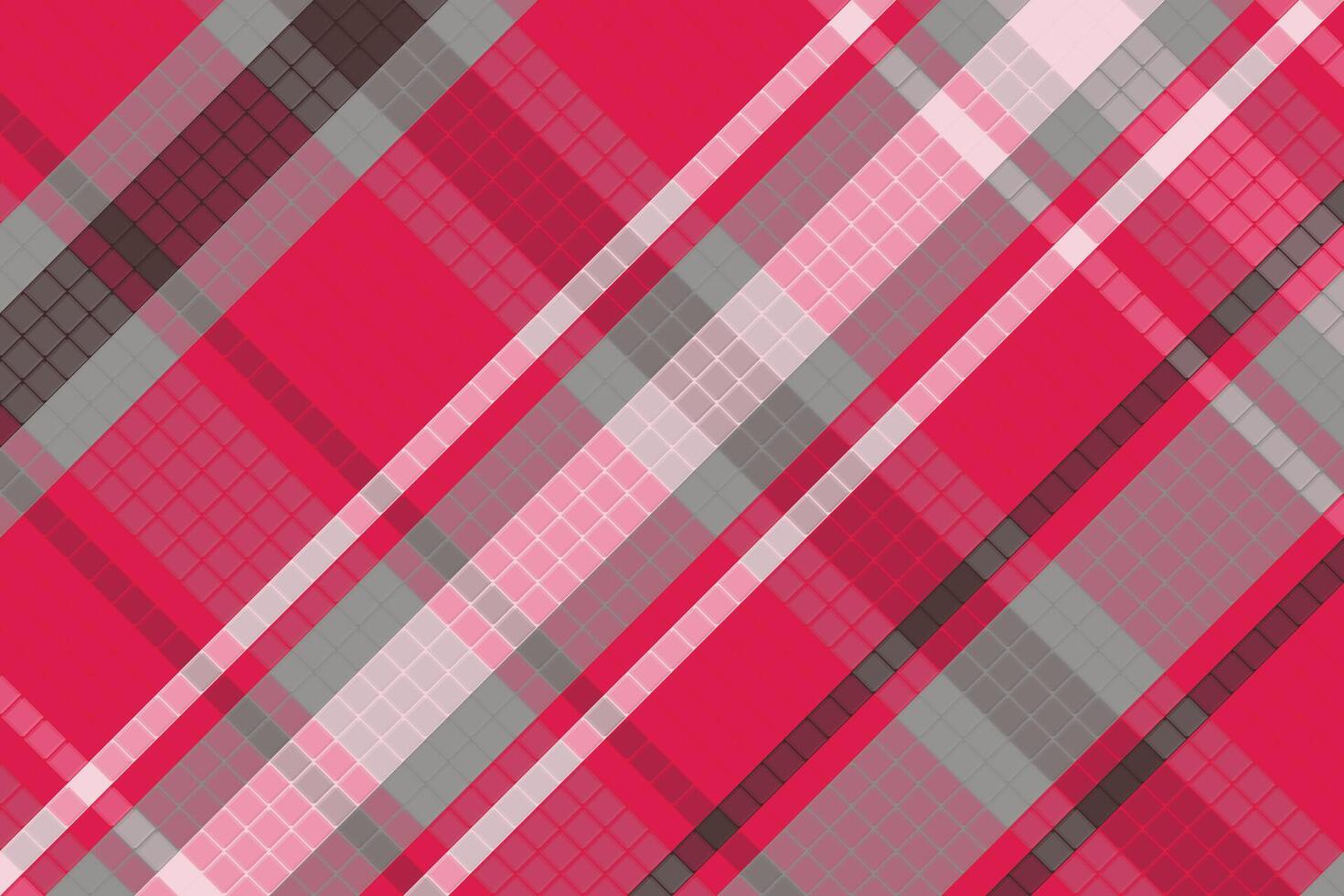 A red and gray plaid fabric background vector