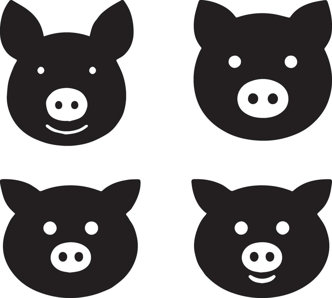 Pig face logo vector