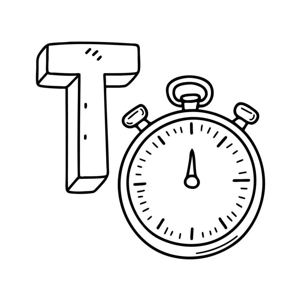An illustration of letter T stands for Timer vector