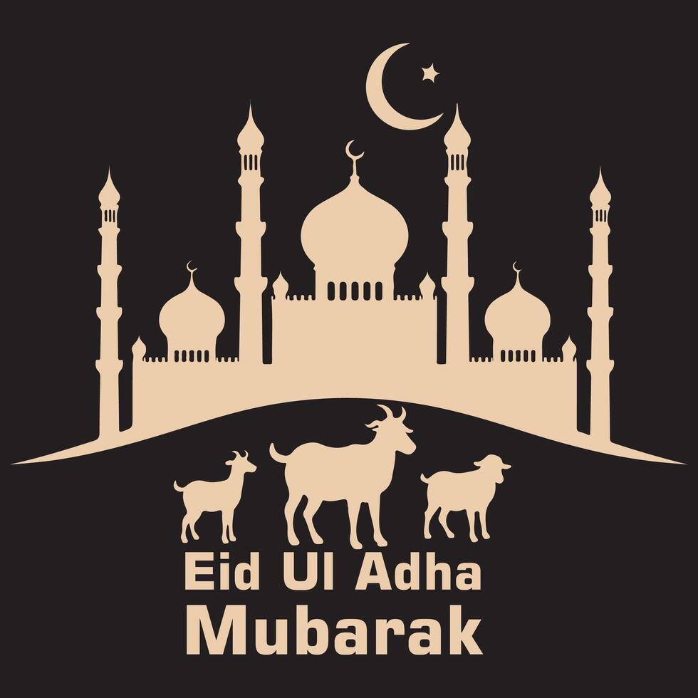 Eid ul Adha Greeting card Design vector
