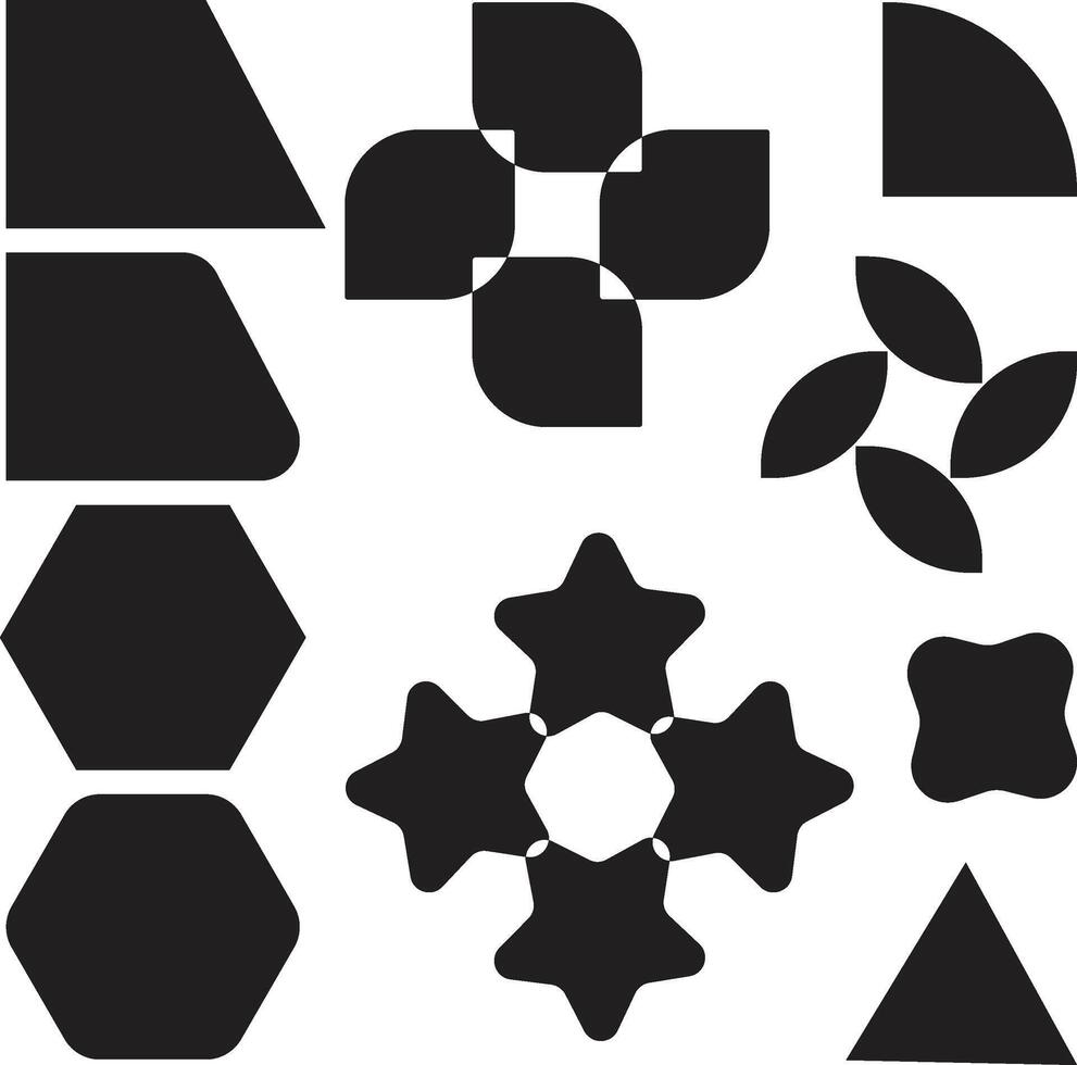 Minimalist Black and White Geometric Pattern vector