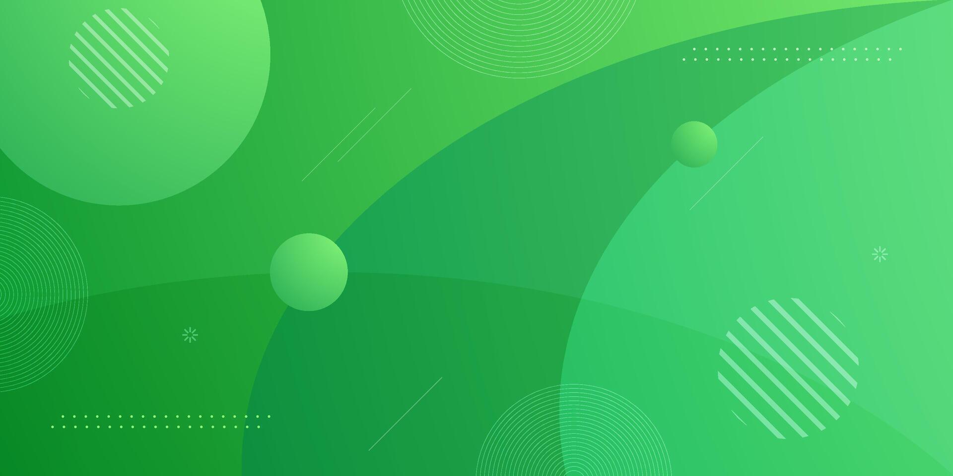 Abstract colorful green background. Simple curve shapes overlap pattern design. vector
