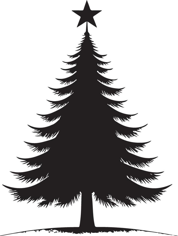 Christmas Tree Illustration Holiday Graphic Design Asset vector