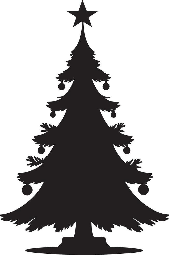Modern Christmas Tree Art Festive Illustration for Holiday Projects vector