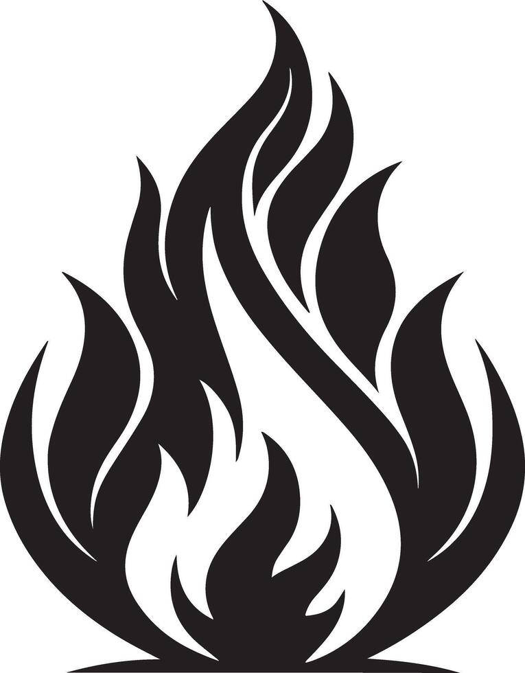 Fire Silhouette Artwork for Graphic Design vector