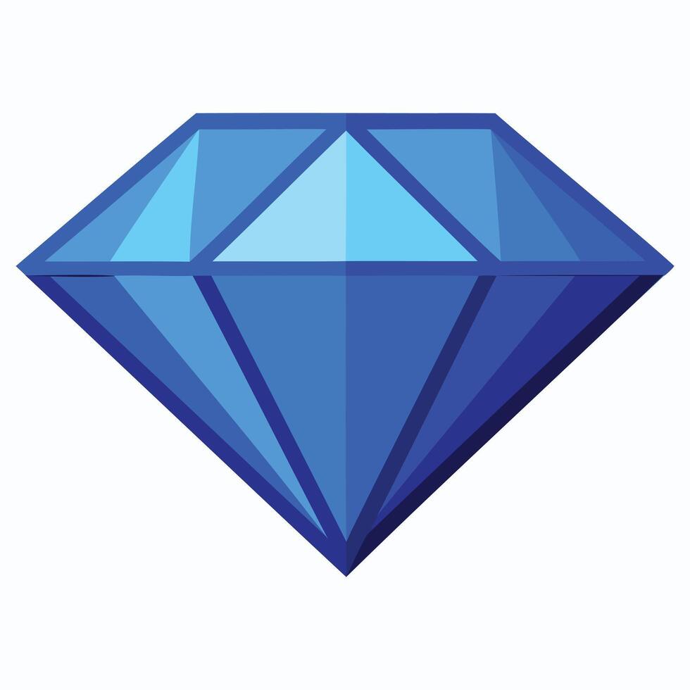 Shiny Blue Diamond Illustration vector