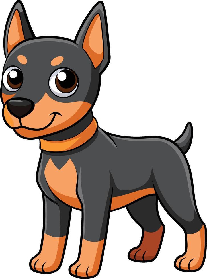Adorable Miniature Pinscher mascot logo vector