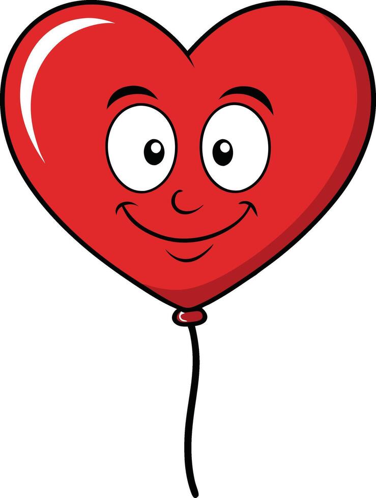 Smiling Heart Balloon vector
