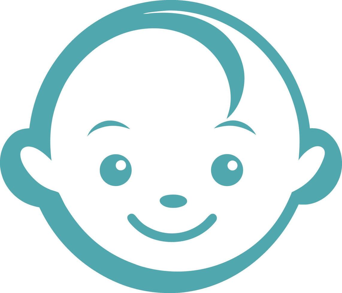 Smiling Baby mascot logo vector