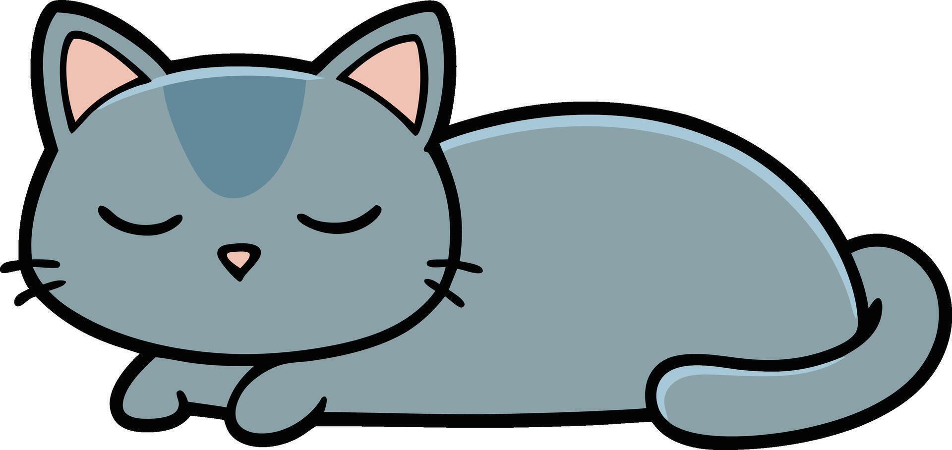 Cat taking a peaceful nap vector