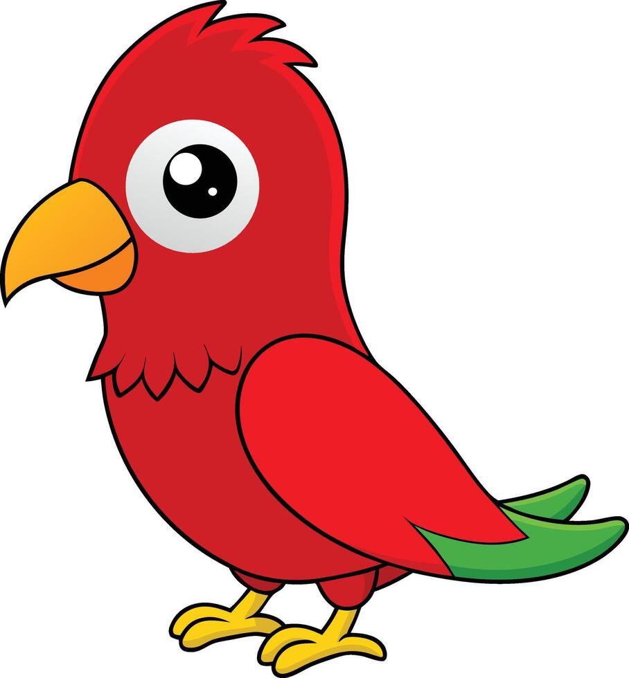 Colorful Parrot Cartoon vector