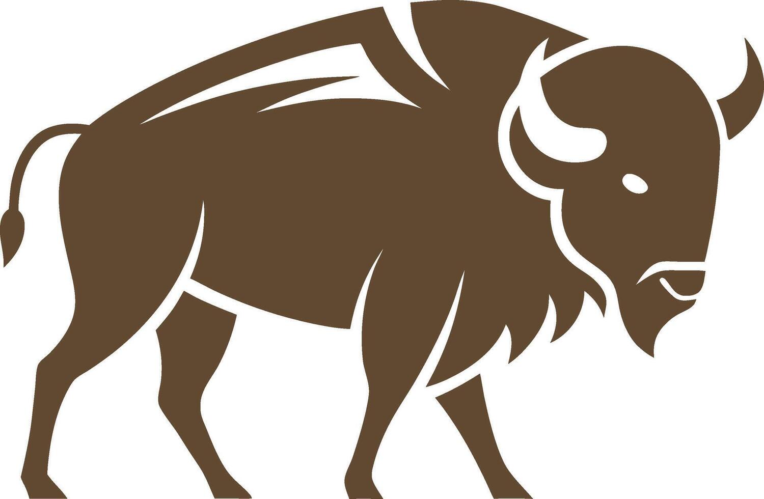 Majestic Bison mascot logo vector