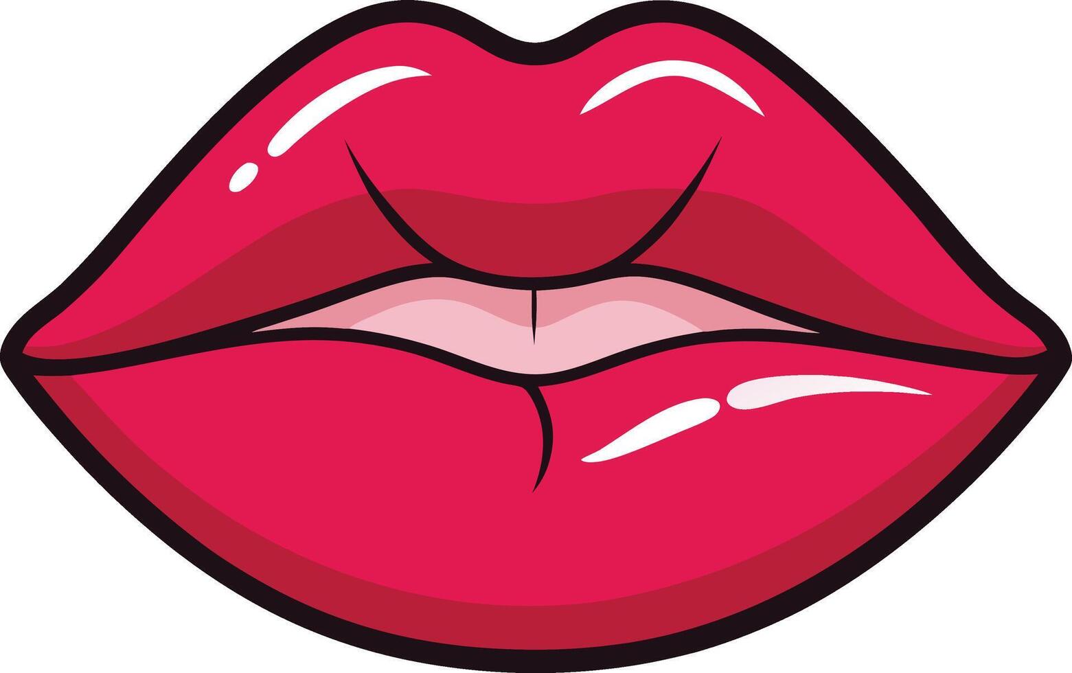 Bold, vivid, and utterly captivating lips vector