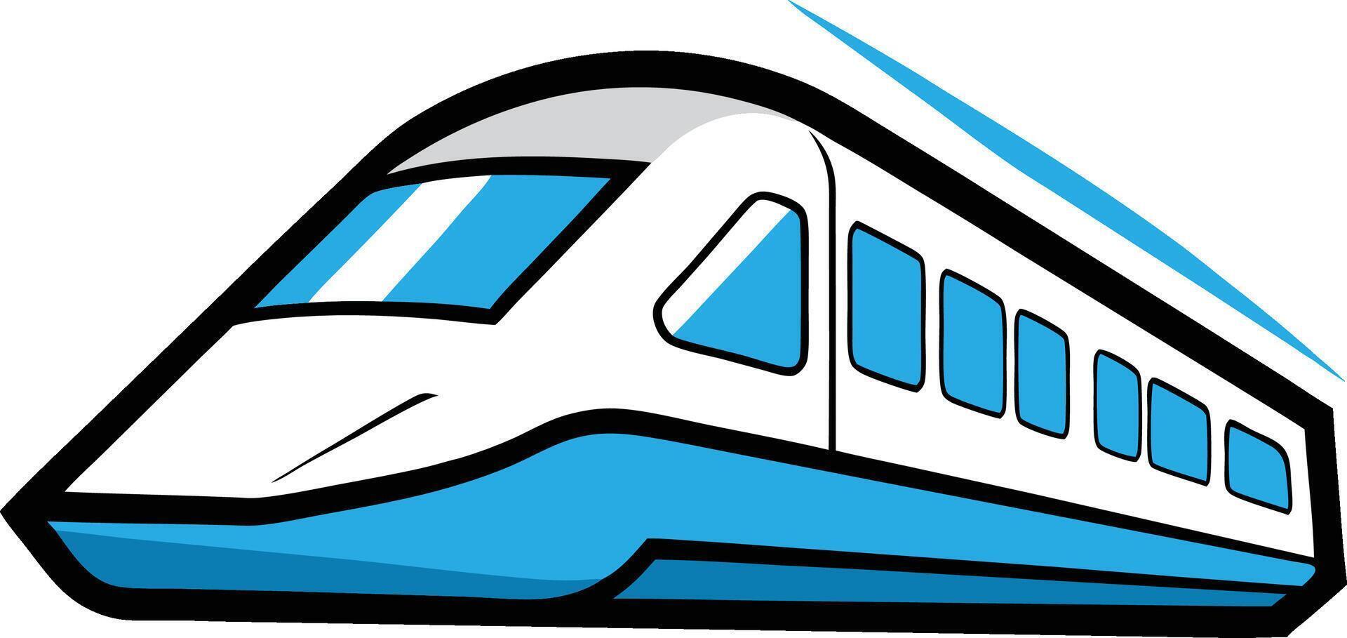 Bullet train speed train logo mascot vector