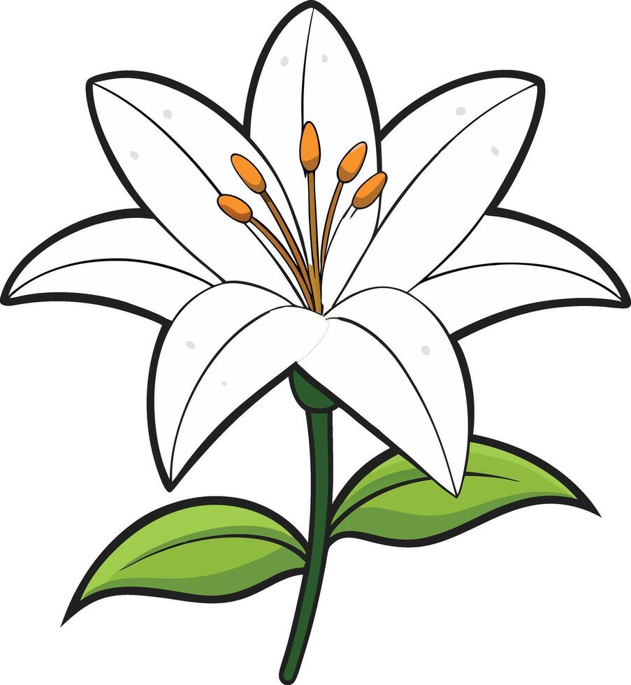 Elegant Lily mascot logo vector