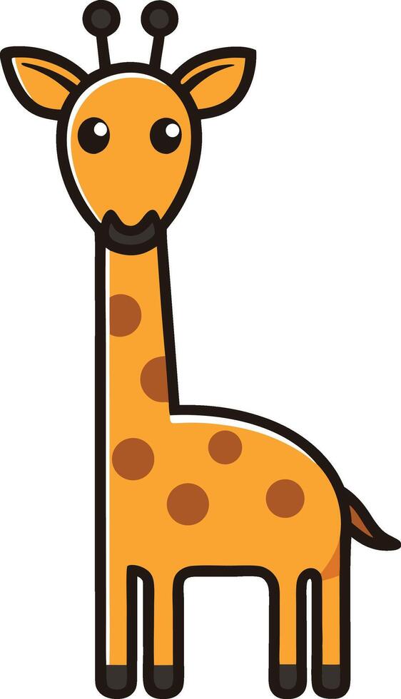 Cartoon Giraffe mascot logo vector