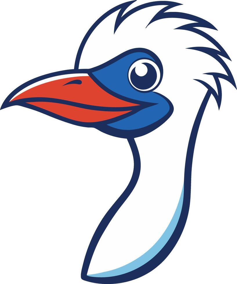 Ostrich head mascot logo vector