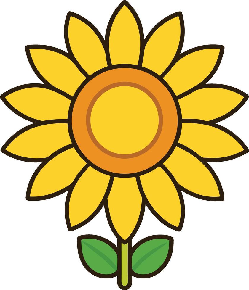 Sunflower stands tall, a symbol of optimism and joy vector