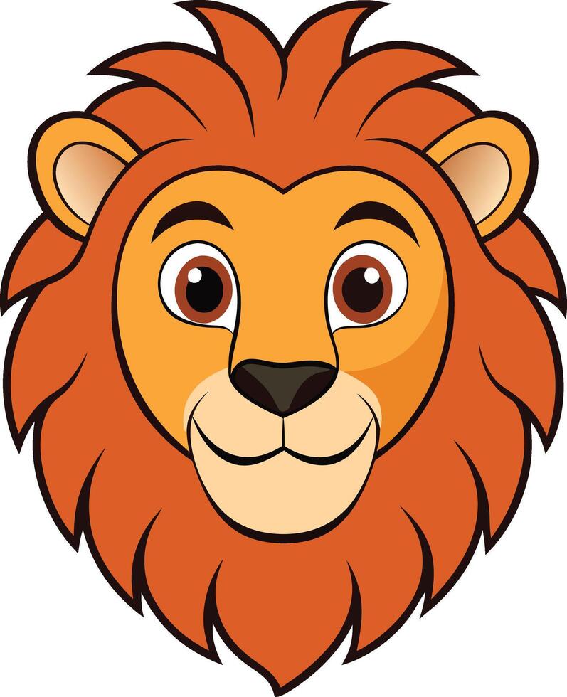 Lion's face, exuding charm and personality mascot logo vector