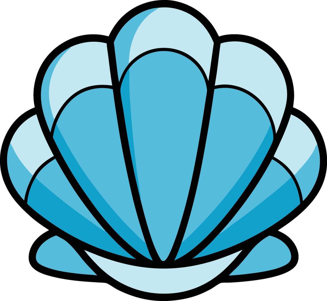seashell mascot logo vector
