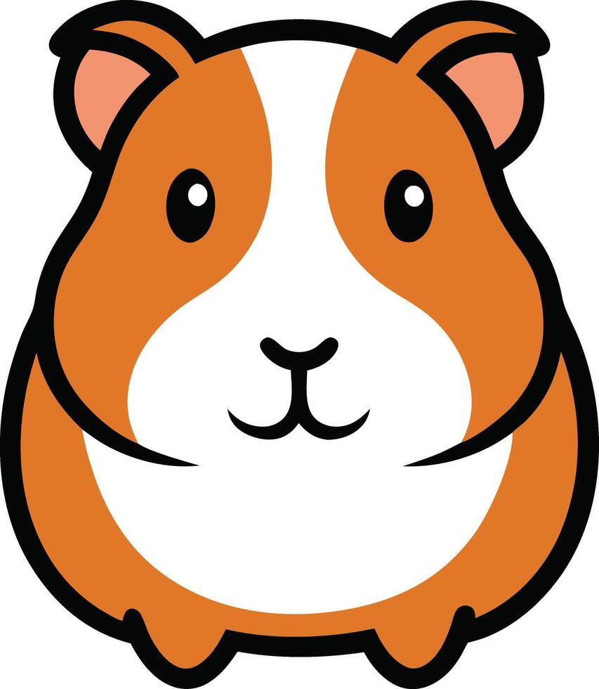Adorable Guinea Pig mascot logo vector