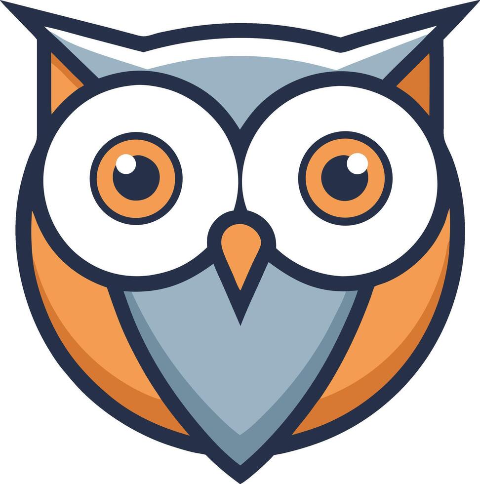 Wise Owl mascot logo design vector