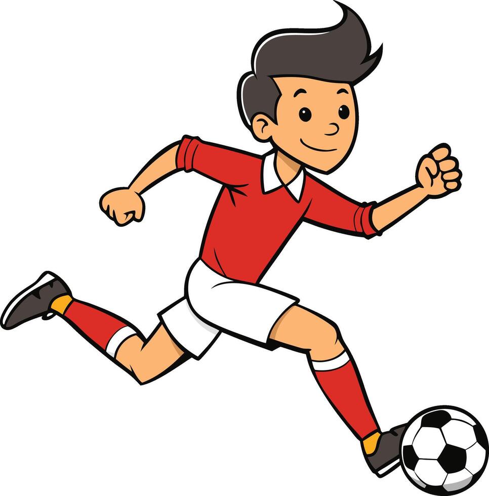 Football Player's Energetic Run vector