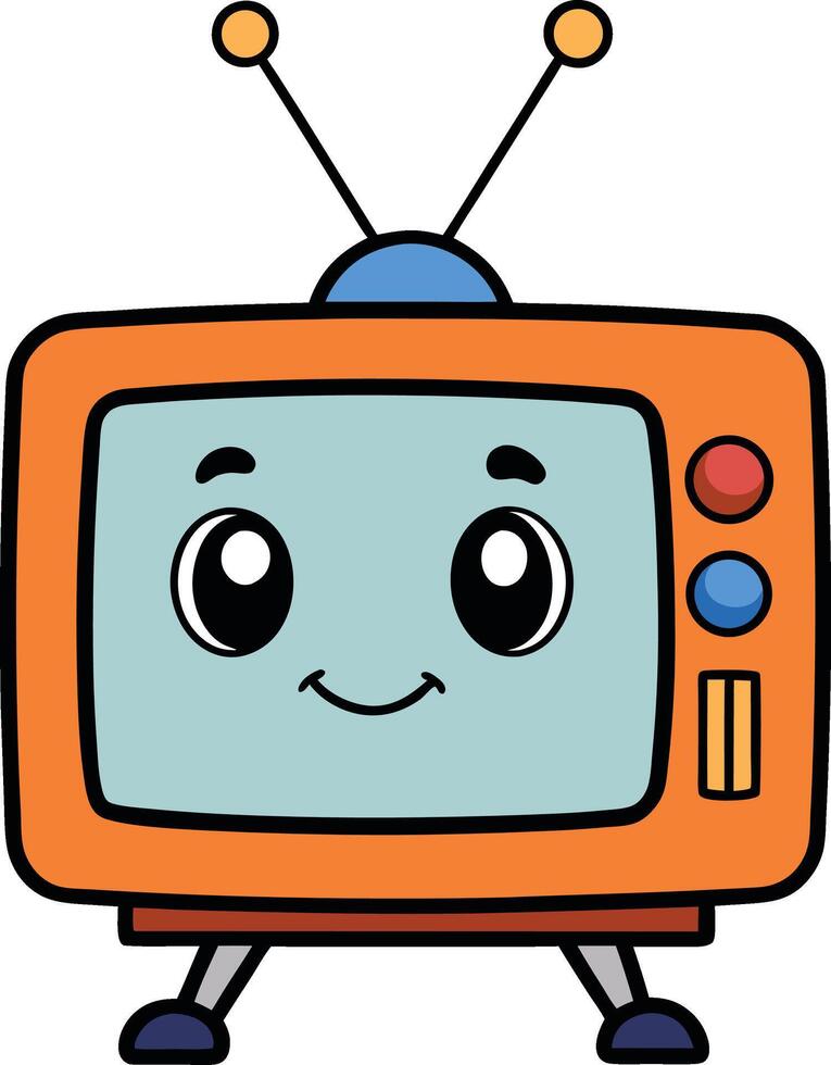 Smiling Television Cartoon vector