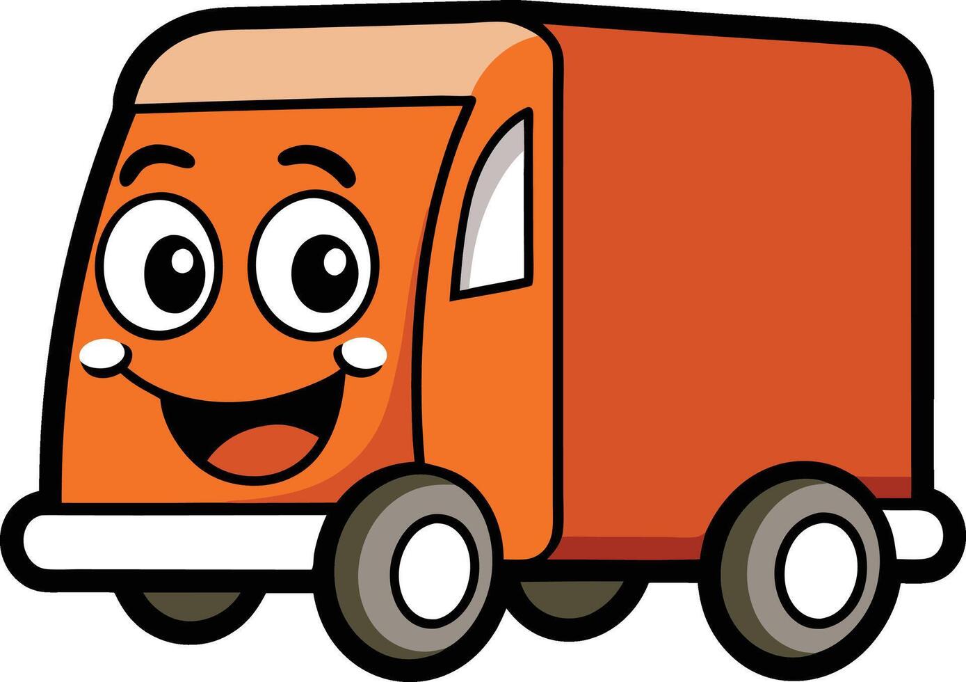 Smiling Delivery Truck vector