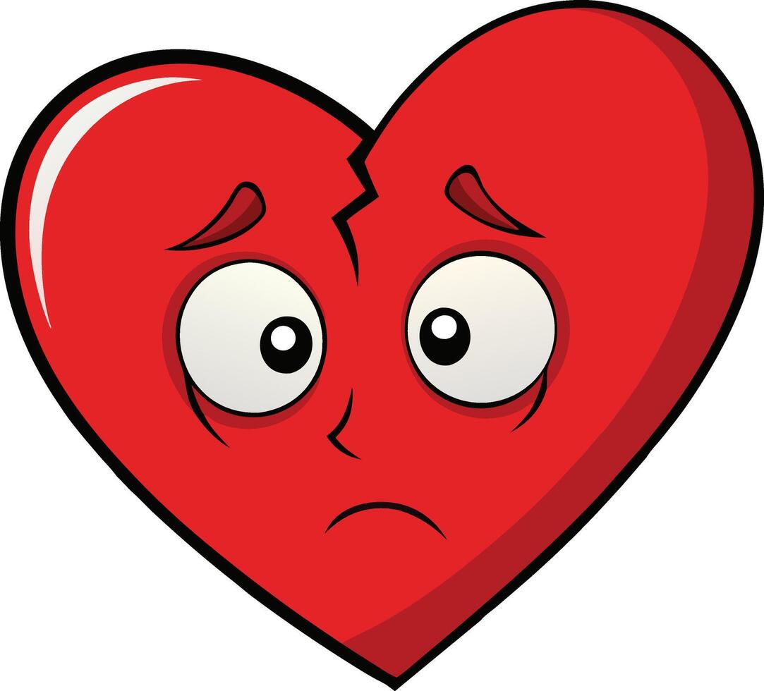 Broken Heart Cartoon vector