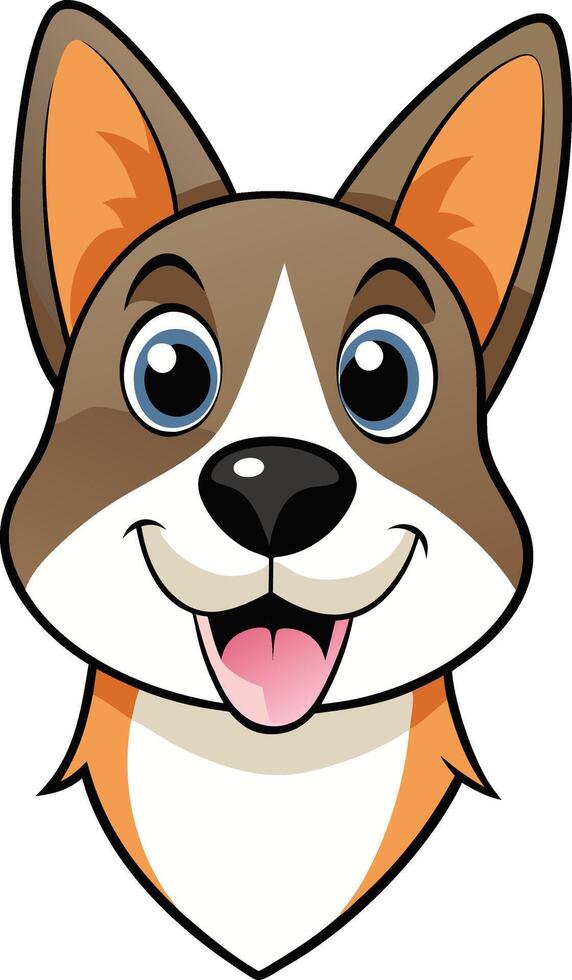 A cartoon dog mascot with a big smile vector