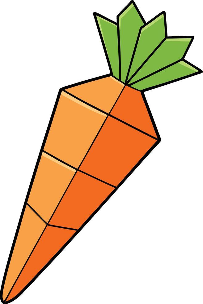 Geometric Carrot Illustration vector