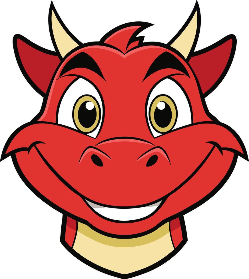 Joyful Dragon mascot logo vector