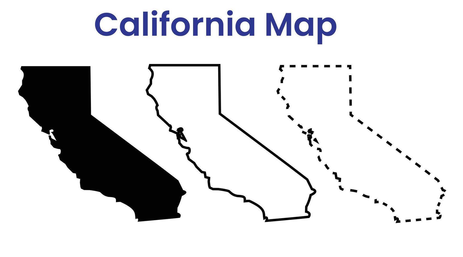 Arizona State Outline Map Three Representations vector