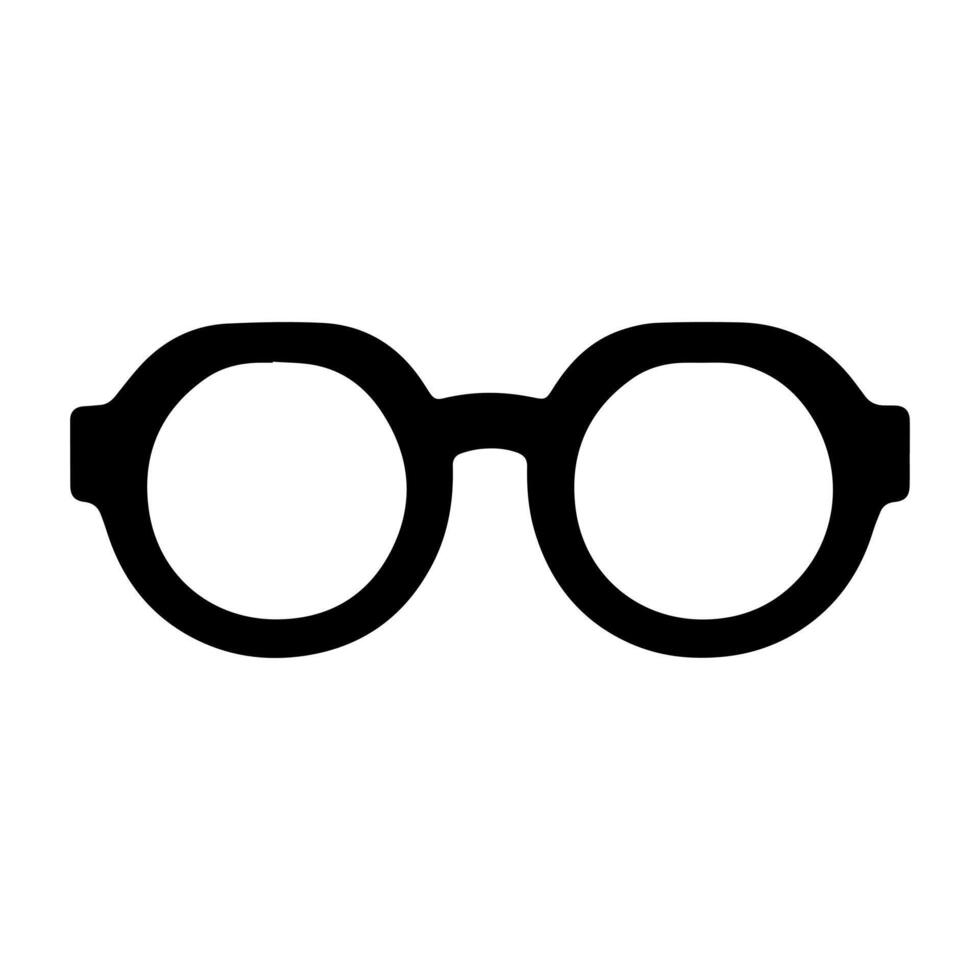 Simple Round Frame Eyeglasses Illustration vector