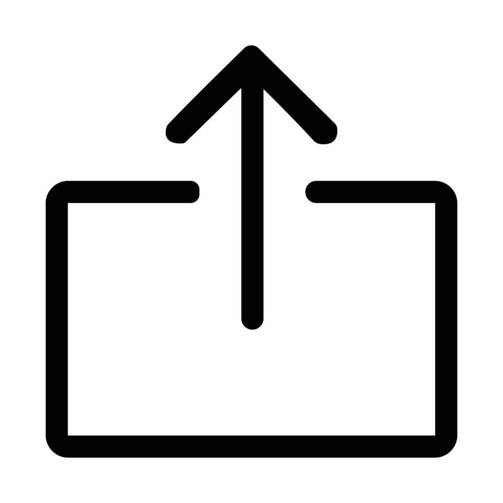 Share File or Export Arrow Line Art Icon Design for iOS Apps and Websites vector
