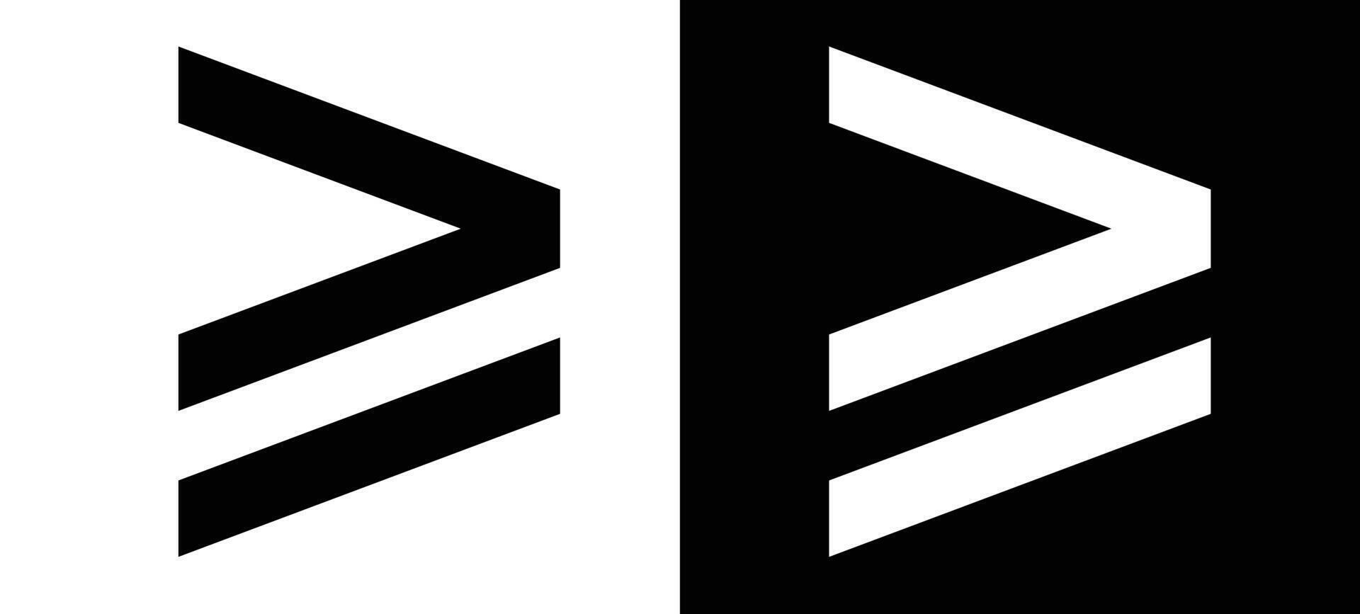 Abstract Black and White Geometric Design Featuring Two Parallel Chevron Shapes vector
