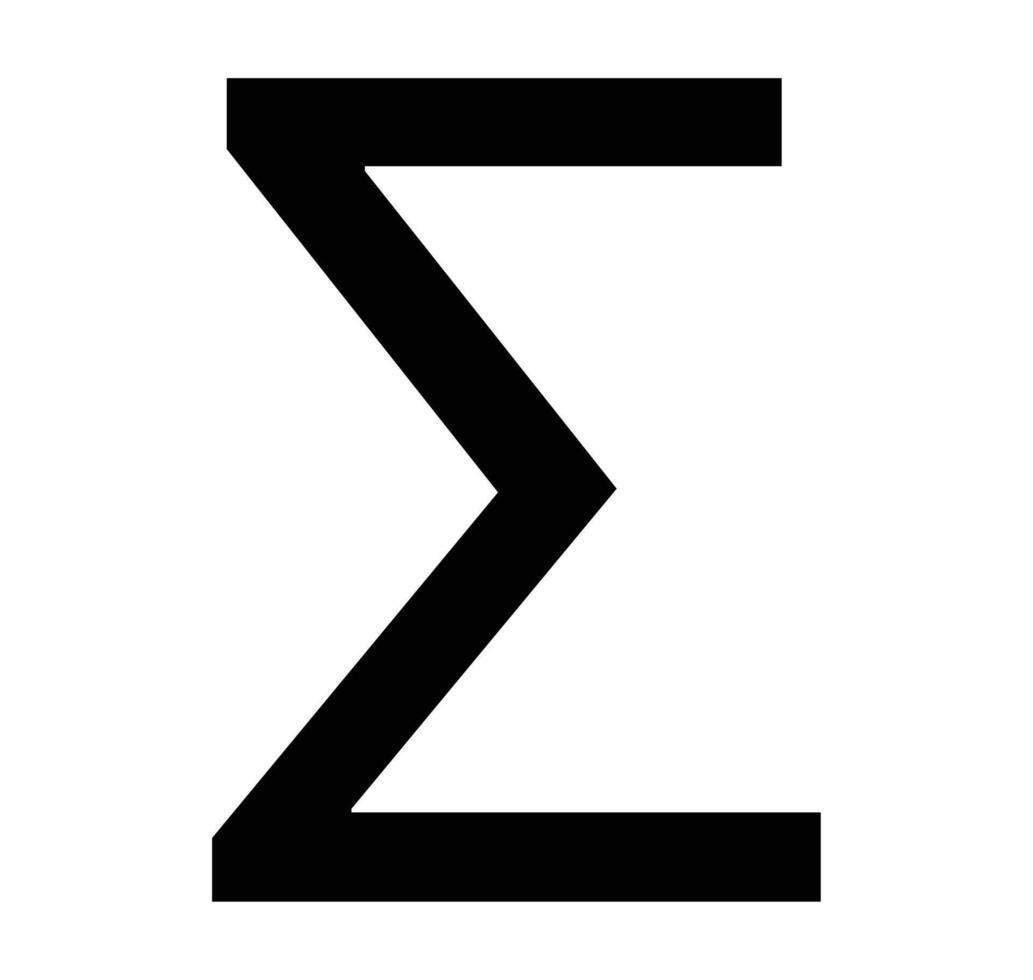 the Greek Capital Sigma Symbol for Mathematical Summation vector