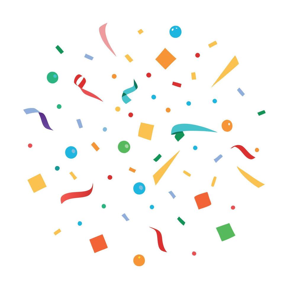 colorful confetti white background white background vector