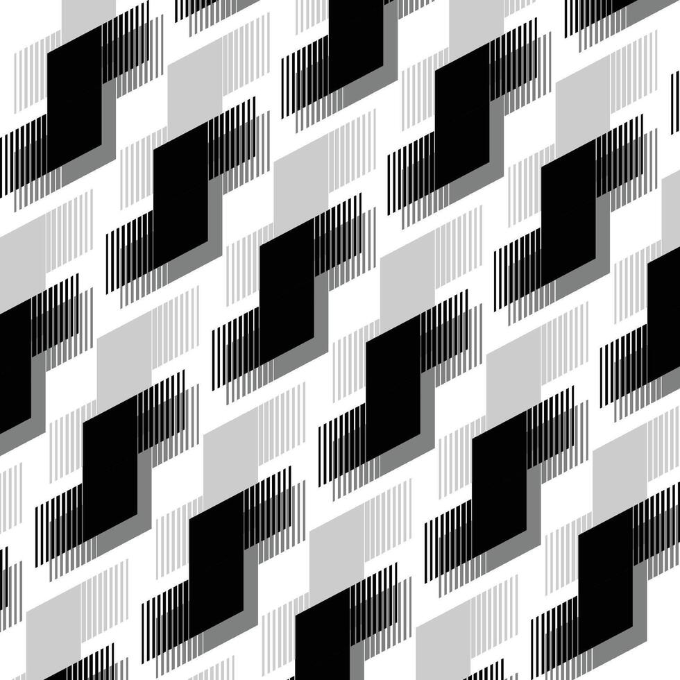 a black and white pattern with squares vector