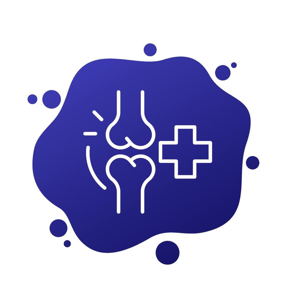 joint pain or arthritis icon, line vector