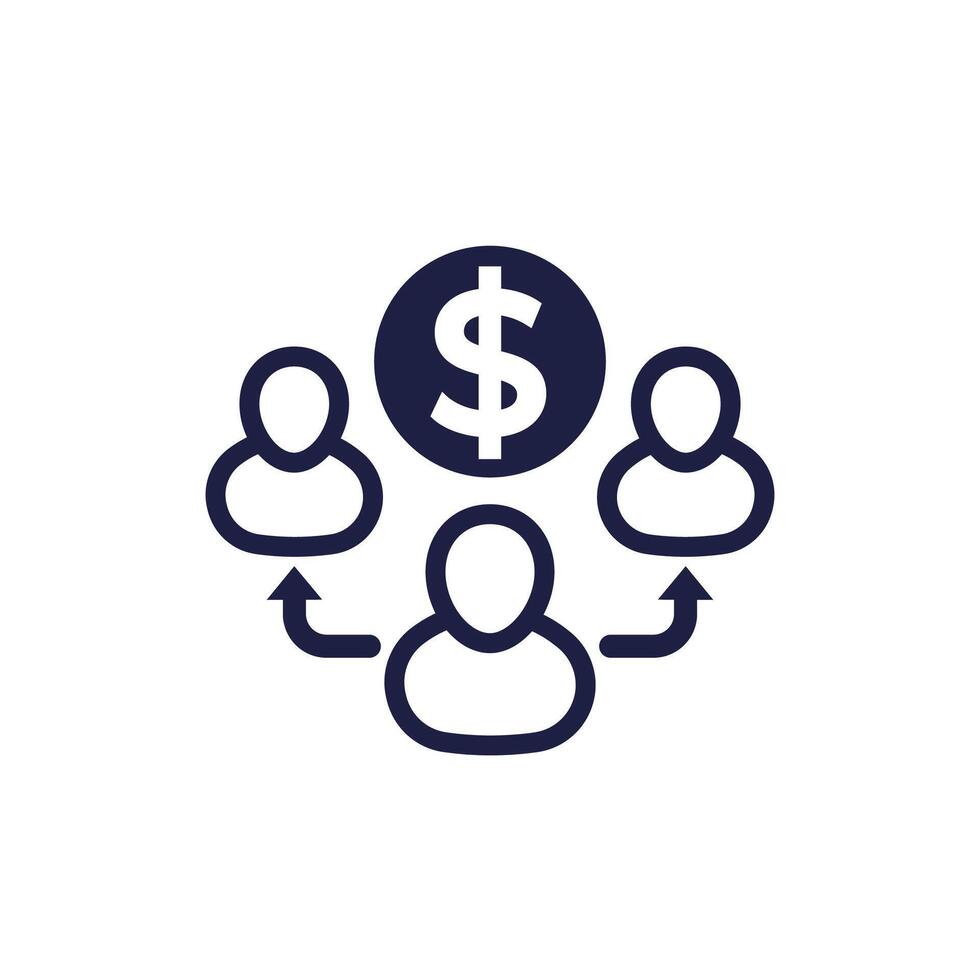 broker icon on white, vector