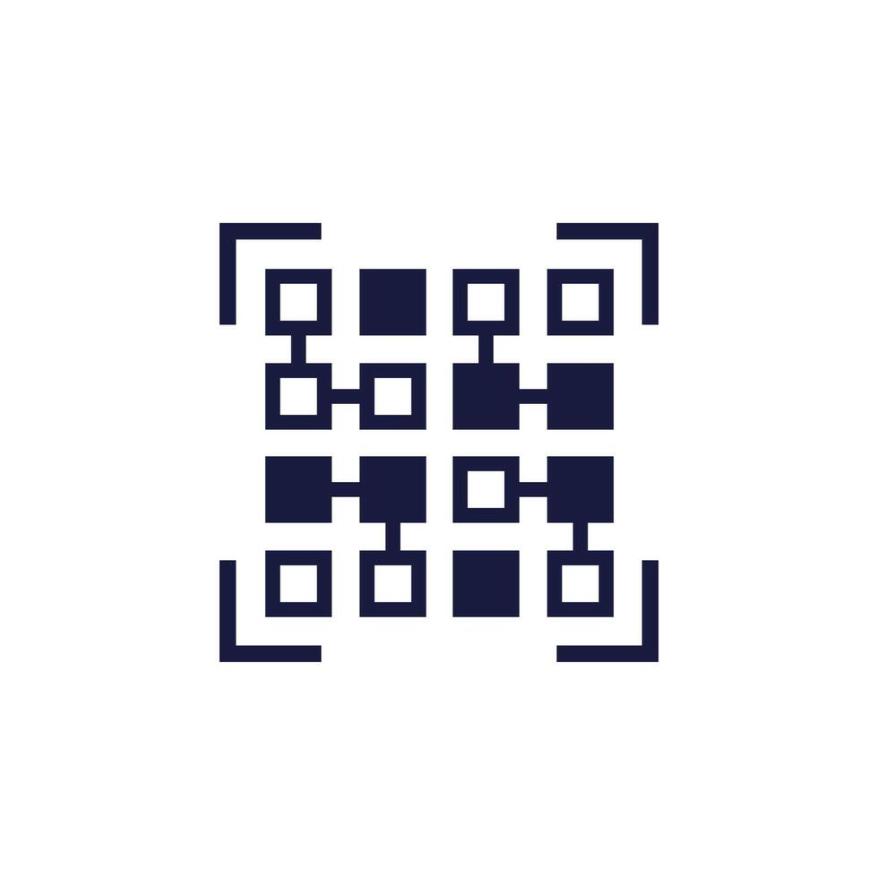 pattern recognition icon, machine learning for data analysis vector