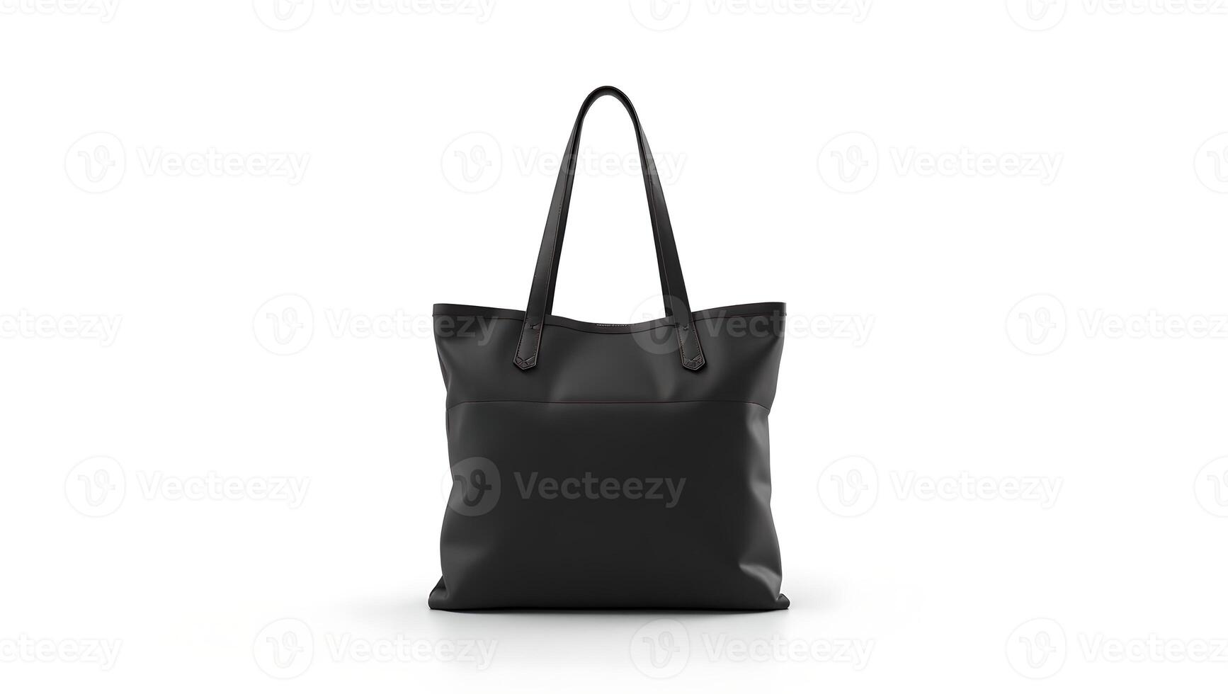 A black tote bag with a zipper closure photo