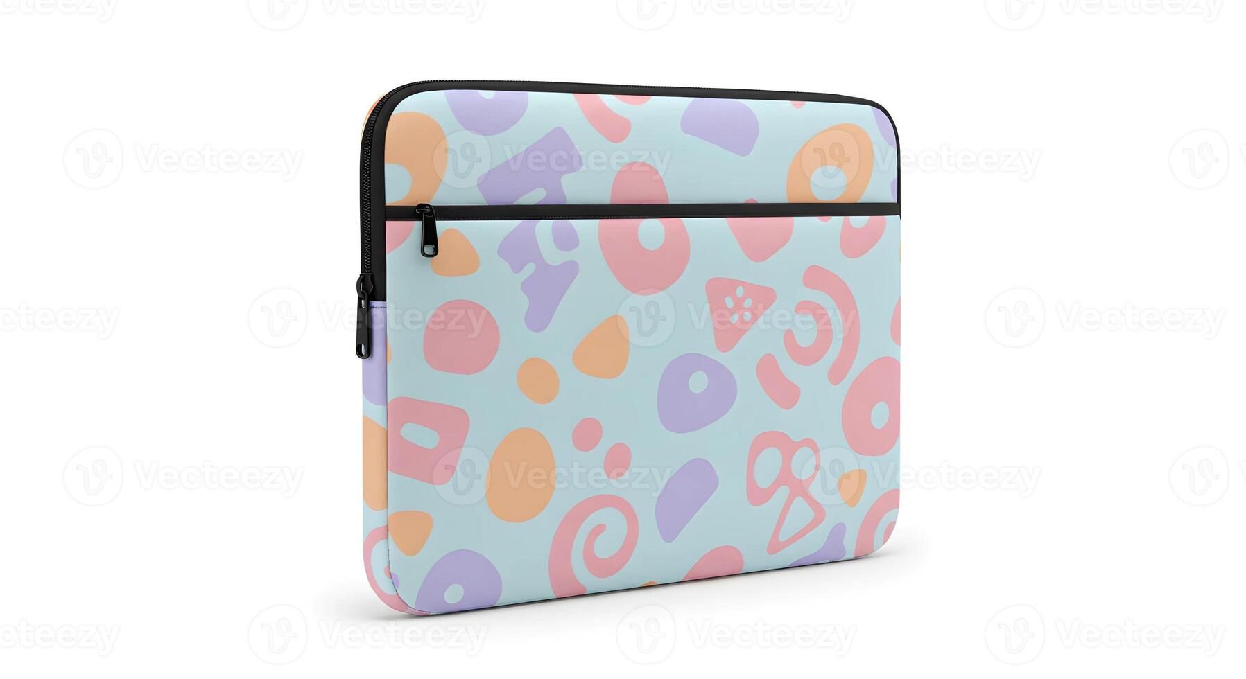 A colorful laptop sleeve with a pattern on it photo