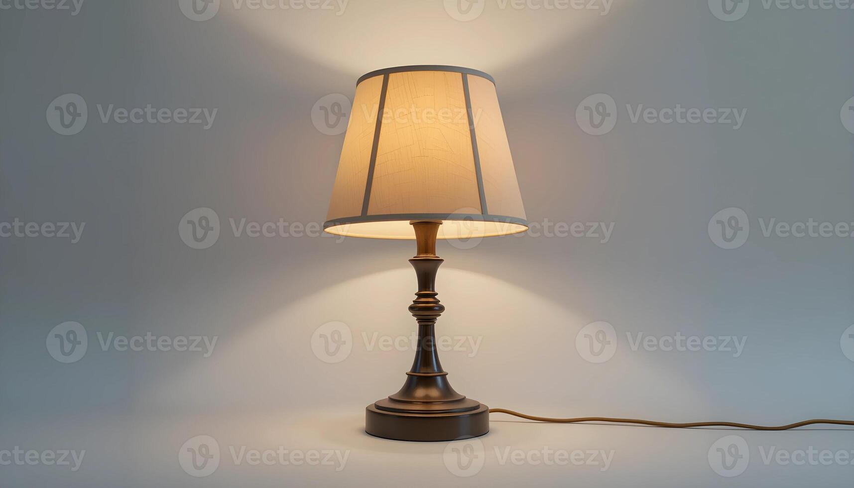 A lamp with a shade on it photo