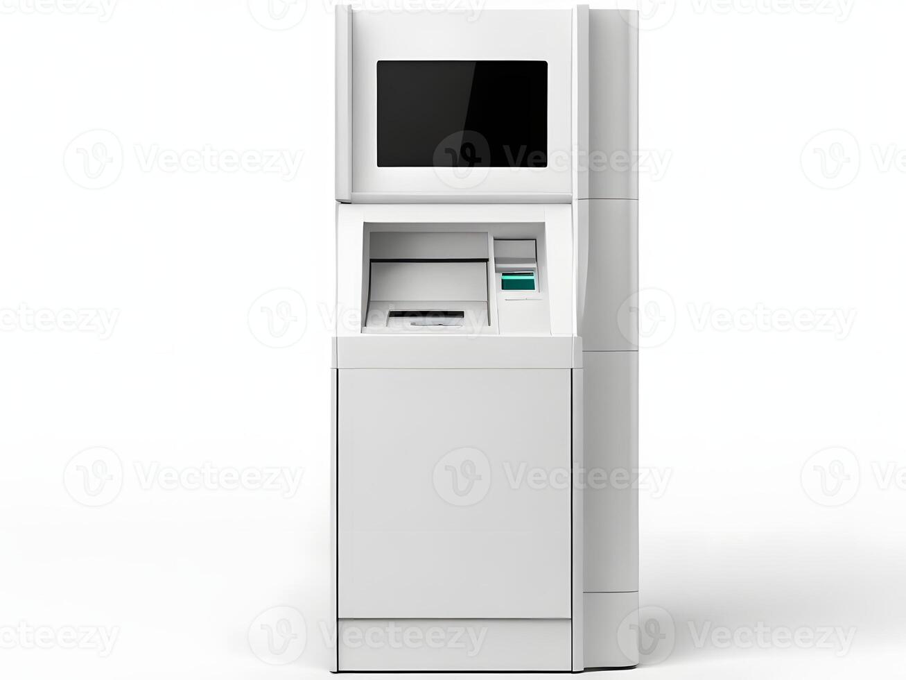 Automatic Teller Machine, mock up isolated on white background, copy space photo