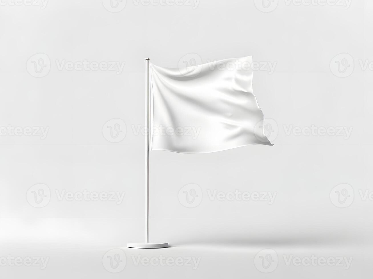 Flag mock up isolated on white background, copy space photo